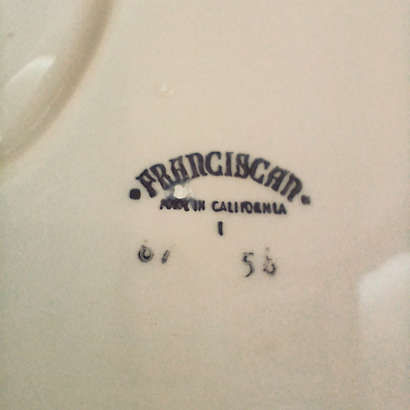 Franciscan Apple Divided Grill Dinner Plate ~ 11" Hand-Painted Ceramic Dish USA - Picture 8 of 15